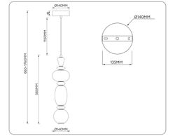 Ambrella Подвесной светодиодный светильник Ceramo Modern LH53142