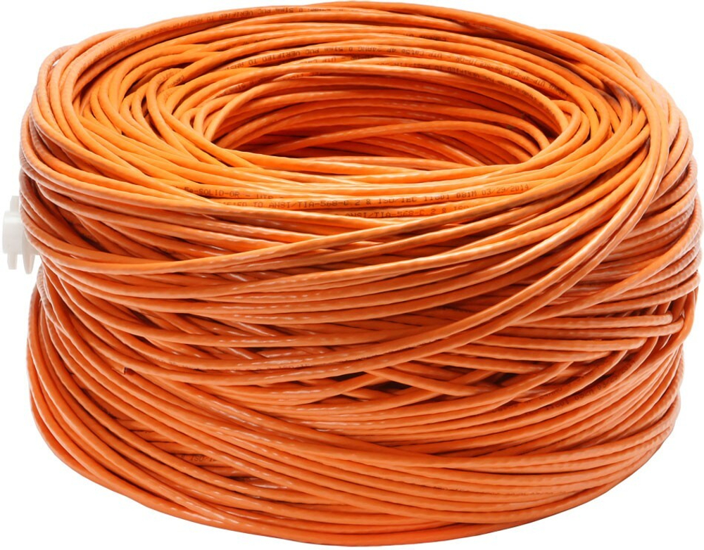 Кабель витая пара U/UTP 6a кат. 4 пары Cabeus UTP-4P-Cat.6a-SOLID-LSZH-OR