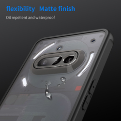 Защитный чехол с черными рамками для Nothing Phone 3a, задняя крышка тонированная прозрачная