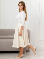 Юбка кожаная миди трапеция