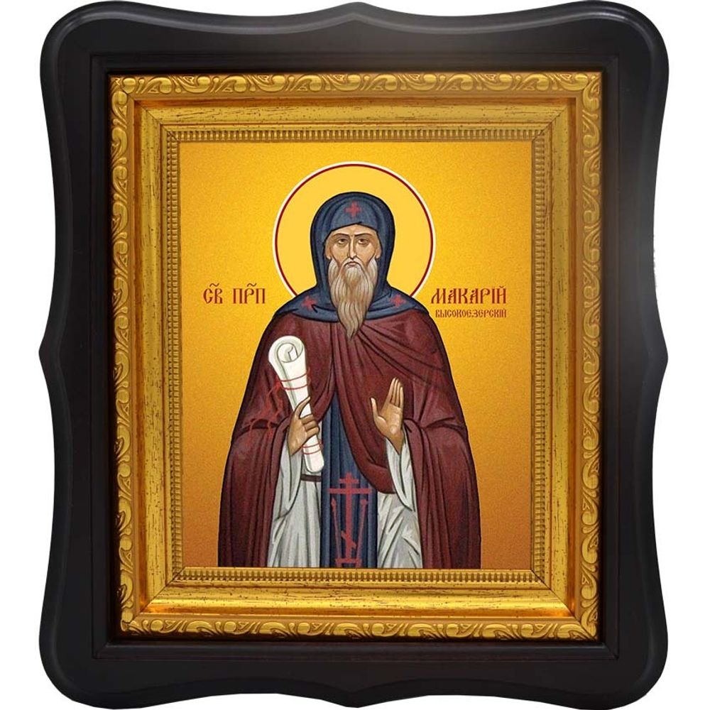 Макарий Высокоезерский преподобный. Икона на холсте.