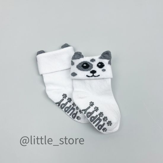 Носочки хлопковые "Puppy" со стоперами, Белый