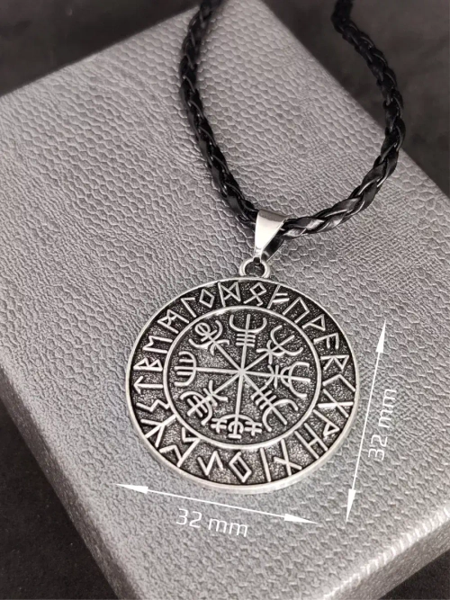 Защитный магический кулон амулет Рунический компас Вегвизир