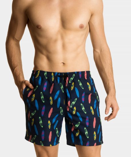 Пляжные шорты ATLANTIC KMB-207 темно-синий