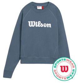 Женская Кофта теннисная Wilson Sideline Crew - небесный