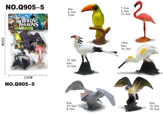 Фигурки "Животные птицы" в пакете 6шт