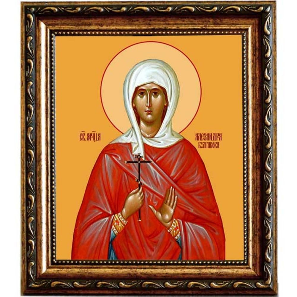 Александра Булгакова мученица. Икона на холсте.