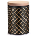 Банка жестяная Classico Nero для сыпучих продуктов, 0,8 л, круглая, с крышкой