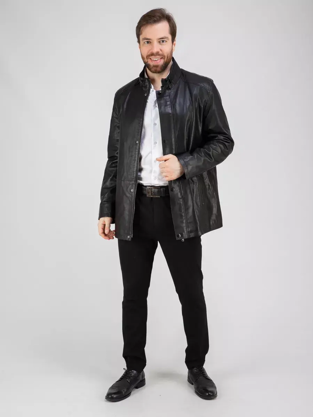 Кожаная куртка демисезонная Турция пальто