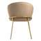 Стул Lime, бежевый микровелюр с золотыми ножками