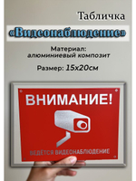 Табличка композит Видеонаблюдение на дачу