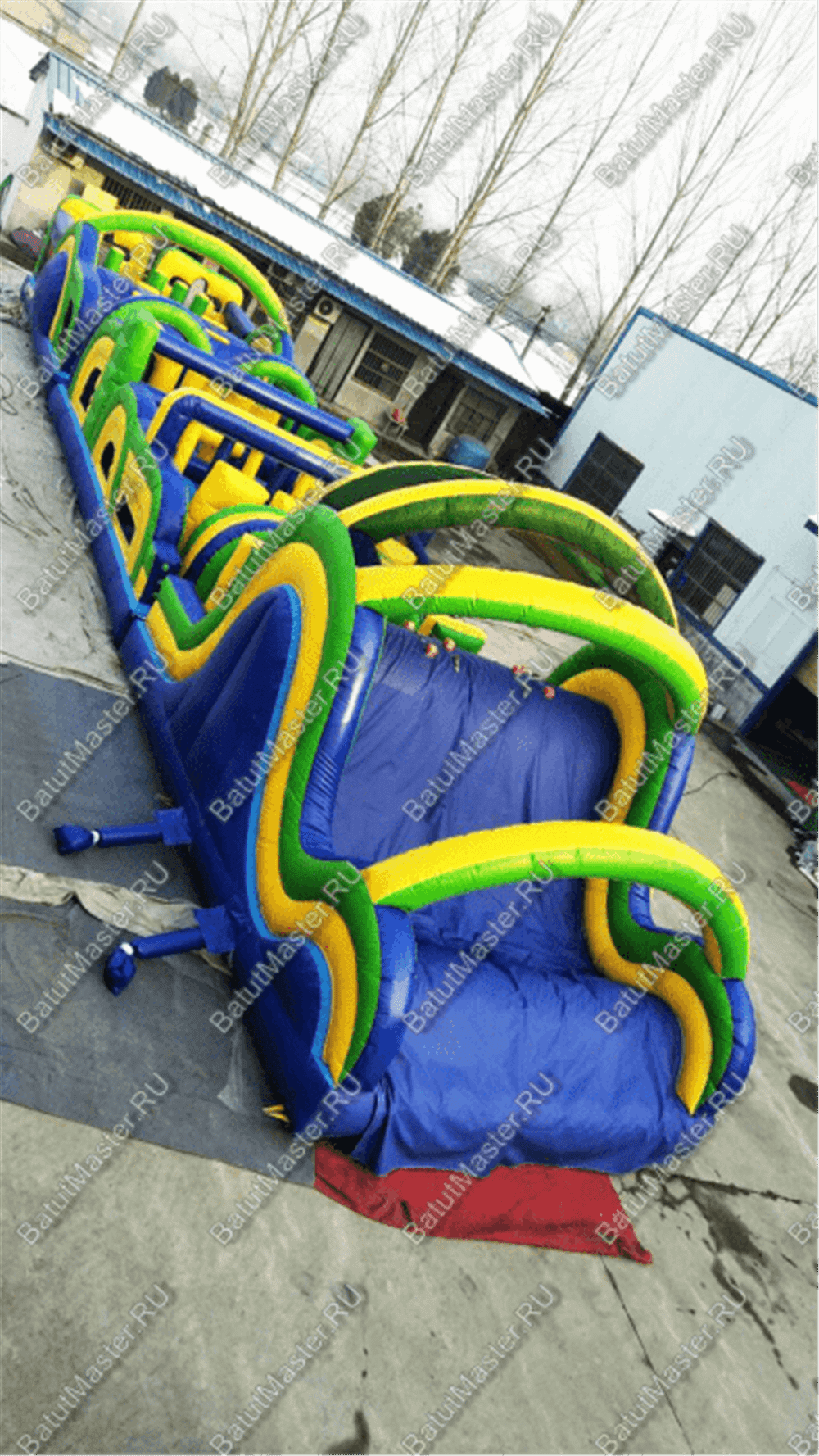 Надувной батут "Длинная полоса препятствий" 20*4*5 м