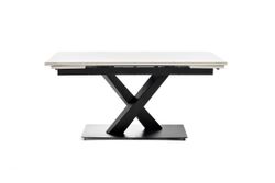 "Юпитер" стол интерьерный раздвижной обеденный из керамики, цвет белый глянцевый