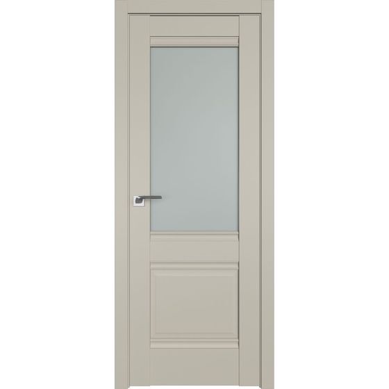 Фото межкомнатной двери экошпон Profil Doors 2U шеллгрей стекло матовое