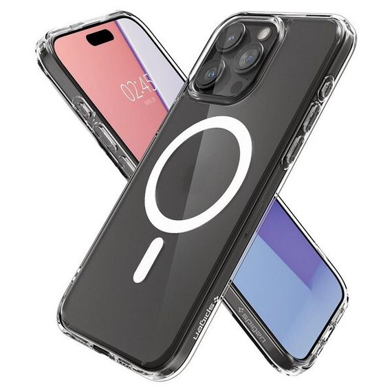 Чехол Spigen Ultra Hybrid MagFit для iPhone 15 Pro (ACS06719) прозрачный