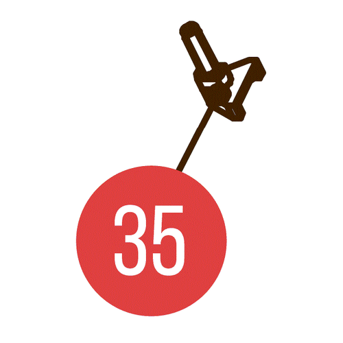 Запчасть №35RUS для Hybest GSR40A. Адаптер подачи газа (комплект 10 шт)