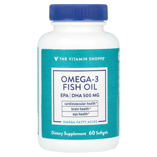 The Vitamin Shoppe, рыбий жир с омега-3, 1000 мг, 60 мягких таблеток