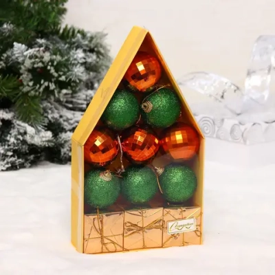 Набор украшений «Воздушный замок» 5 см, Оранжевый, зеленый