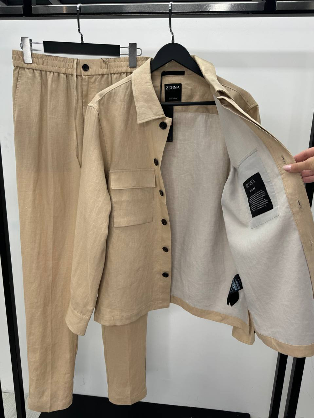 Льняной костюм Zegna