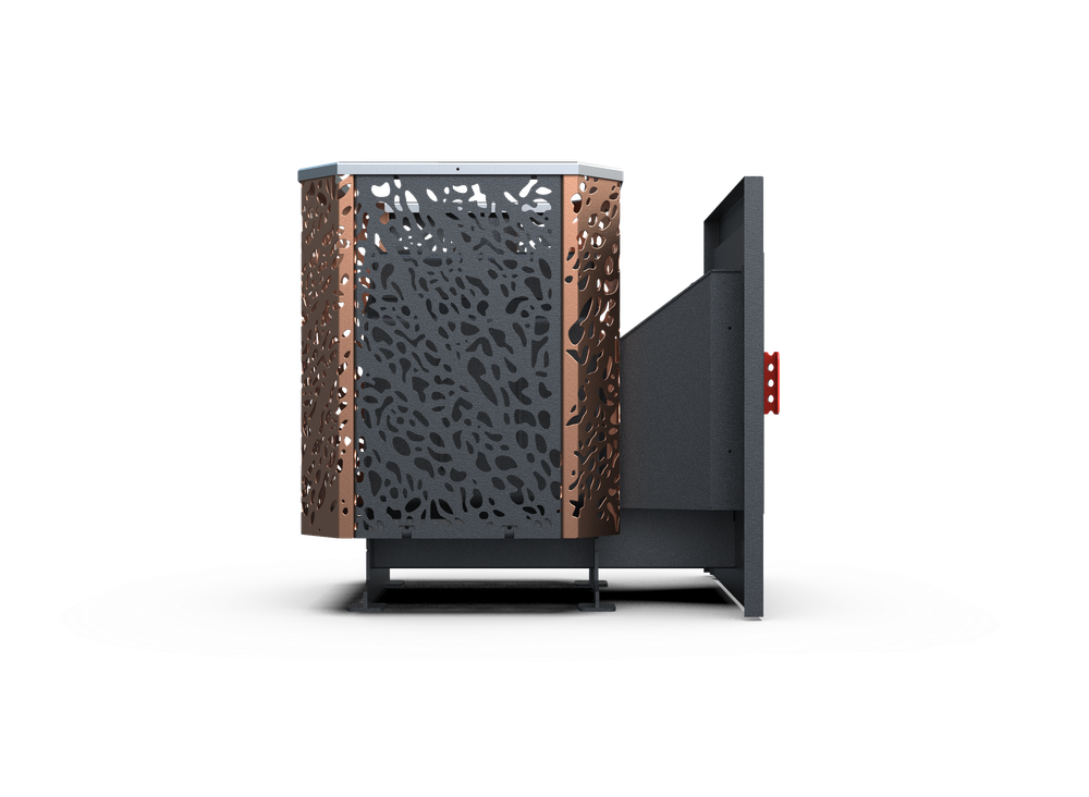 Банная печь Душа- 15 Сетка Леопард панорама 8мм