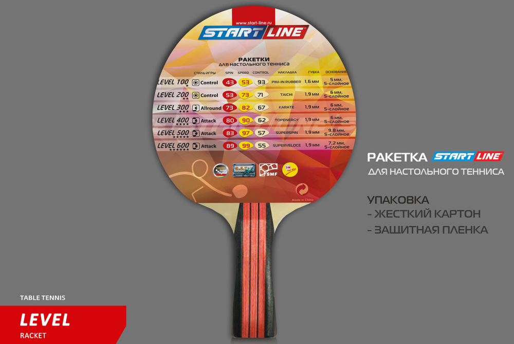 Теннисная ракетка Start line Level 200 New (коническая) 12305