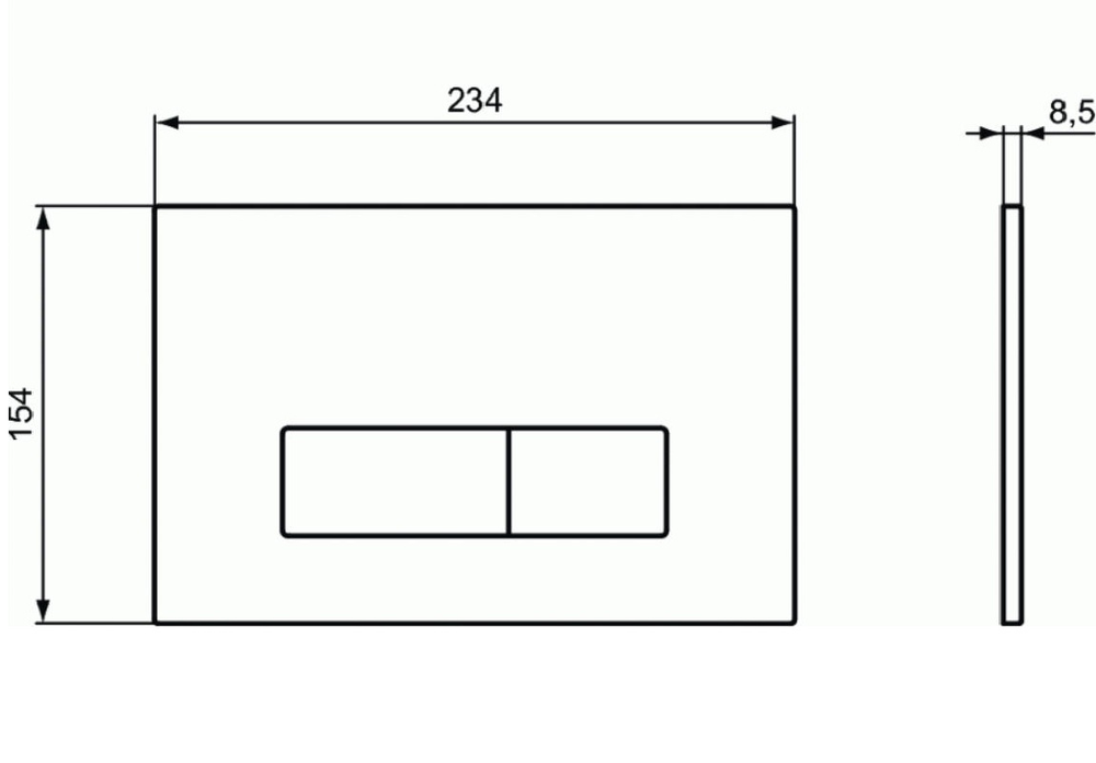 Панель смыва Ideal Standard Oleas M2, белая R0121AC