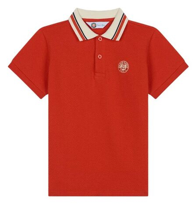 Футболка для мальчика теннисная Roland Garros Sebastien Polo Shirt - Оранжевый