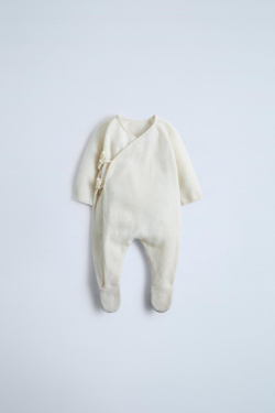 ZARA КОМБИНЕЗОН ИЗ 100% КАШЕМИРА, ЭКРЮ