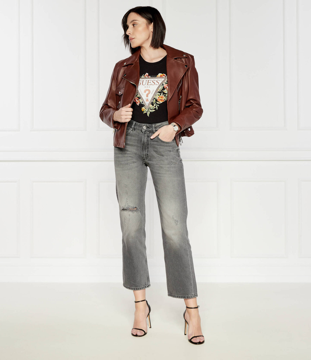 Футболка TRIANGLE FLOWERS GUESS - черный(W4GI24 J1314)