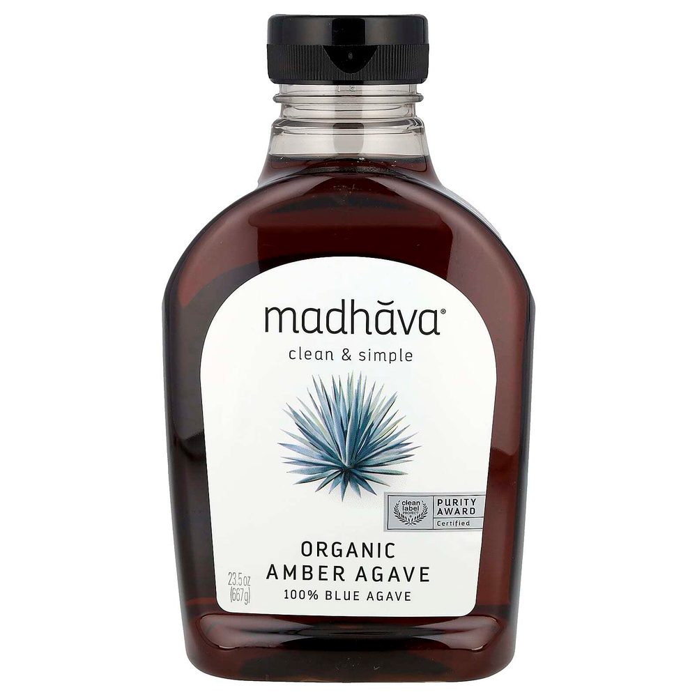 Madhava, органическая янтарная необработанная голубая агава, 667 г (23,5 унции)