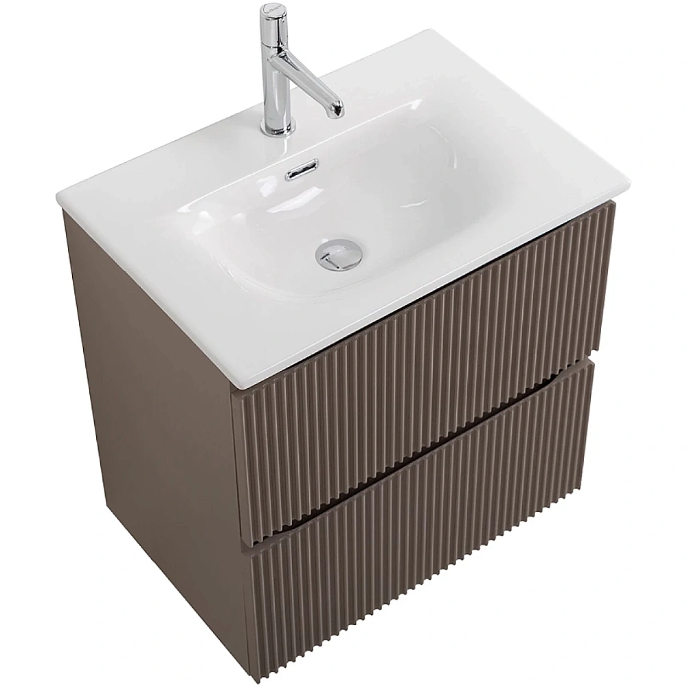 Тумба с раковиной BelBagno 60 UNO-MINI-600-2C-SO-СO+BB-8099-3-60 бежевая матовая