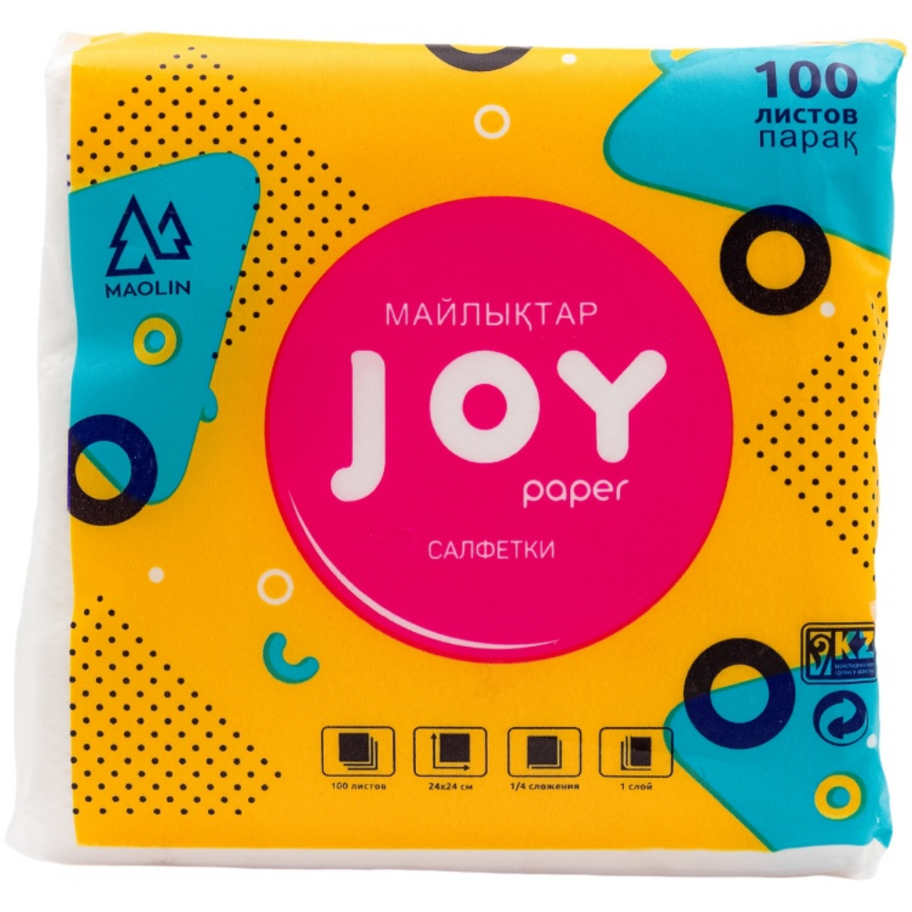 Салфетки бумажные Joy 100 шт