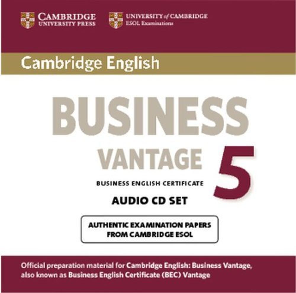 Cambridge BEC Vantage 5: Practice Tests Audio CD (2 CDs)