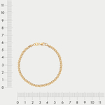 Браслет цепной из желтого золота 585 пробы с плетением "Нонна" без вставок (арт. НБ 15-200)