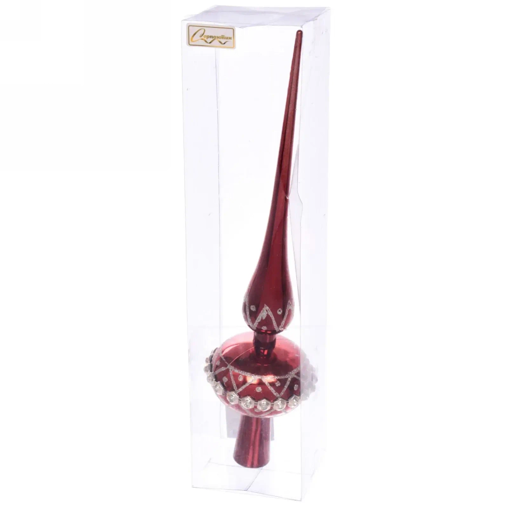 Верхушка на ёлку SHINE «Fancy beads» 35 см, copper