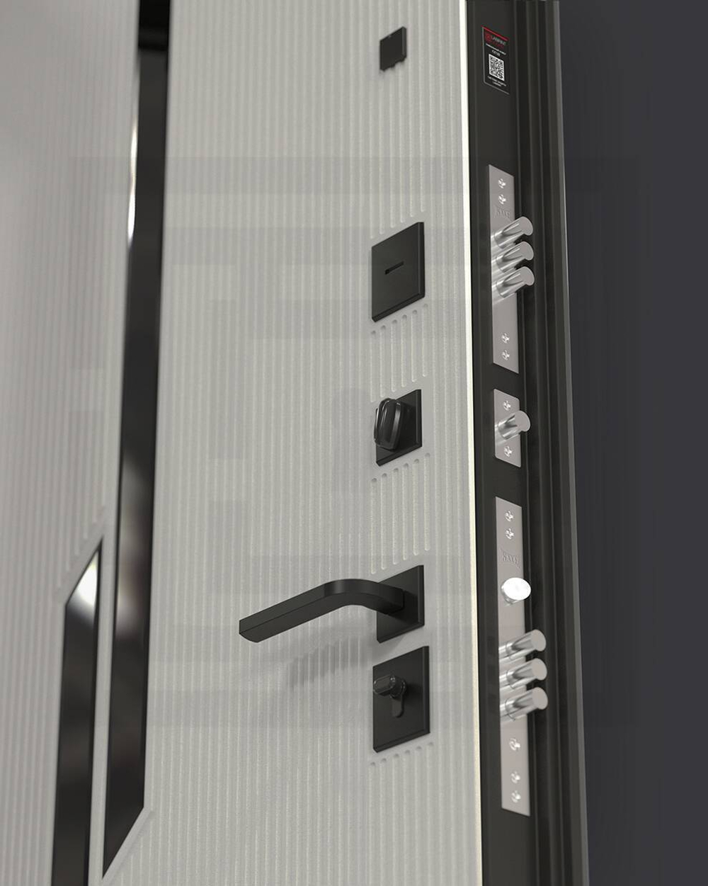 Входная металлическая дверь CARBON (Карбон) 03 Крем софт / Графит Лофт