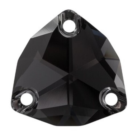 Стразы "Сваровски" 16 х 16 мм, кристалл  графитовый (graphite 253), 1 шт.