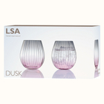 Набор из 2-х низких стаканов Dusk 425 мл розово-серый