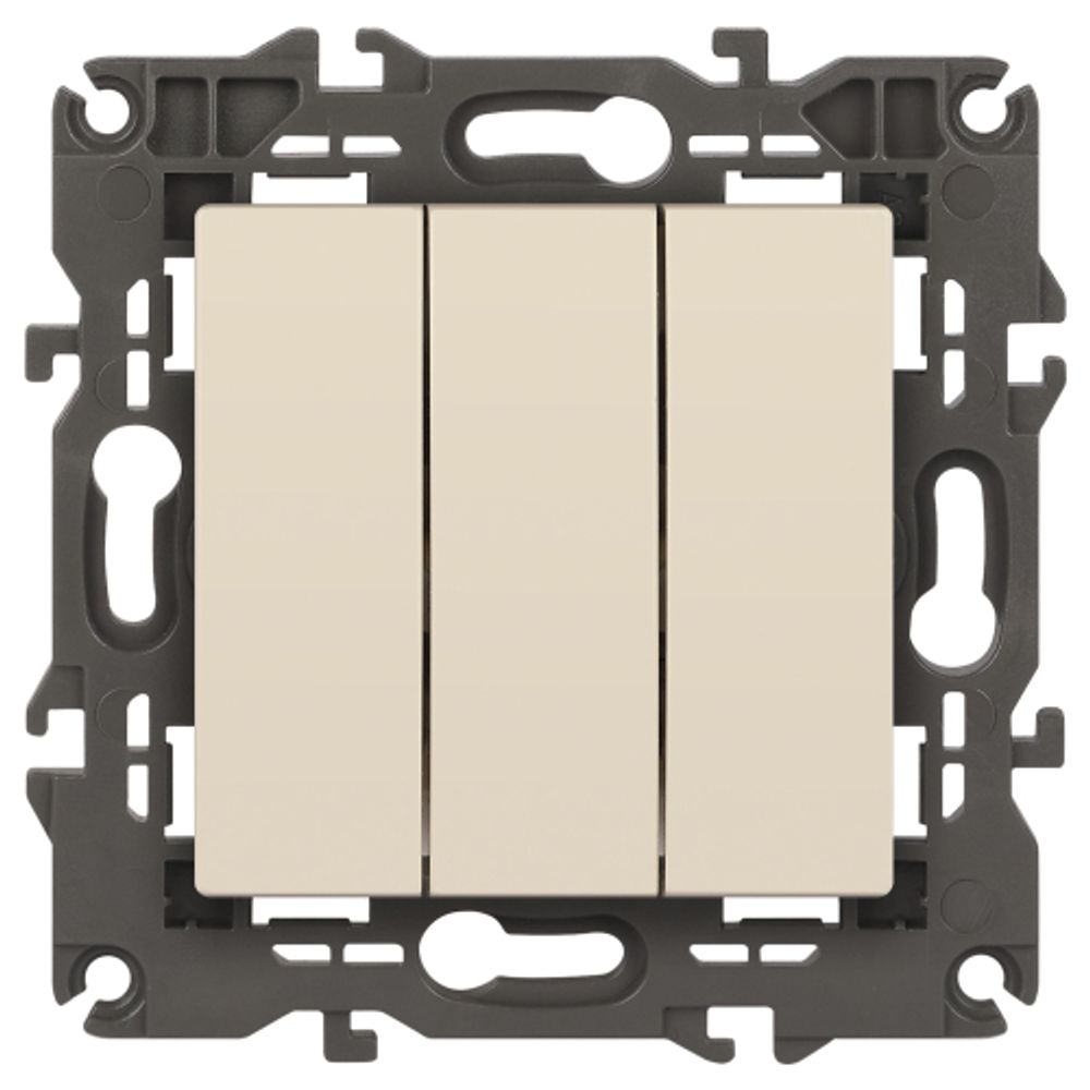 14-1107-02 ЭРА Выключатель тройной, 10АХ-250В, IP20, Эра Elegance, сл.кость