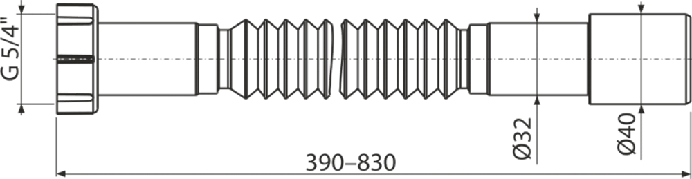 Гибкое соединение 5/4" × 32/40 пластмасса Alca Plast A750