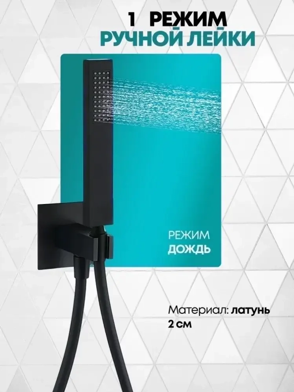 Душевая система скрытого монтажа Grocenberg GB5080BL с Картриджем Kerox (Венгрия)
