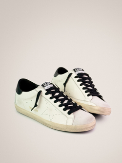 Men's Super Star with black heel tab and with perforated star