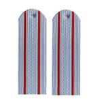 Погоны серо-голубые без канта 2 красных просвета Полиция (на пластике)