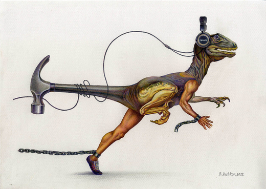 Пешков Р.В. Меловой период. Смешанная техника.Россия, 2012г.