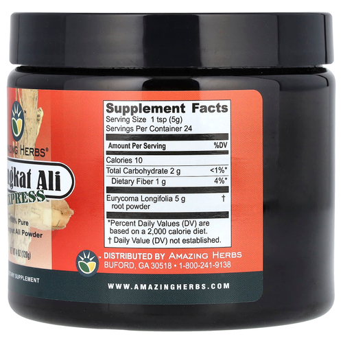 Amazing Herbs, Тонгкат Али экспресс порошок, 120 г (4 унции)