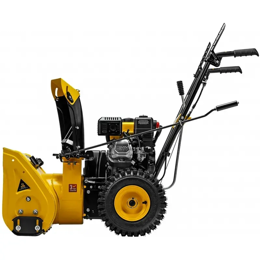 DENZEL SWB-600 снегоуборщик бензиновый со щеткой для подметания 7 л.с. ковш 56 см, выброс 13 м, 6 вперед/2 назад 97661