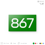 Номер на дверь 867, табличка на дверь для офиса, квартиры, кабинета, аудитории, склада, зеленая 120х70 мм, Айдентика Технолоджи