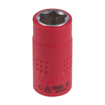 KING TONY (3335VE13M) Головка торцевая диэлектрическая шестигранная 3/8", 13 мм