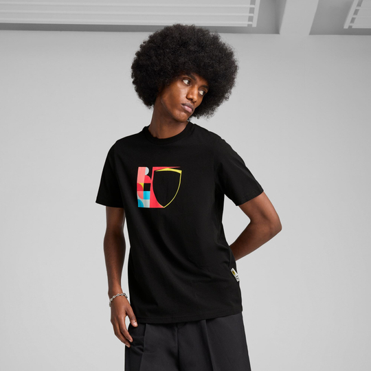 PUMA X SCUDERIA FERRARI МУЖСКАЯ ФУТБОЛКА С ПРИНТОМ HP RACE BIG SHIELD, ЧЕРНЫЙ