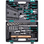 Набор инструментов, 1/2", 1/4", CrV, 76 предм.// STELS 14104